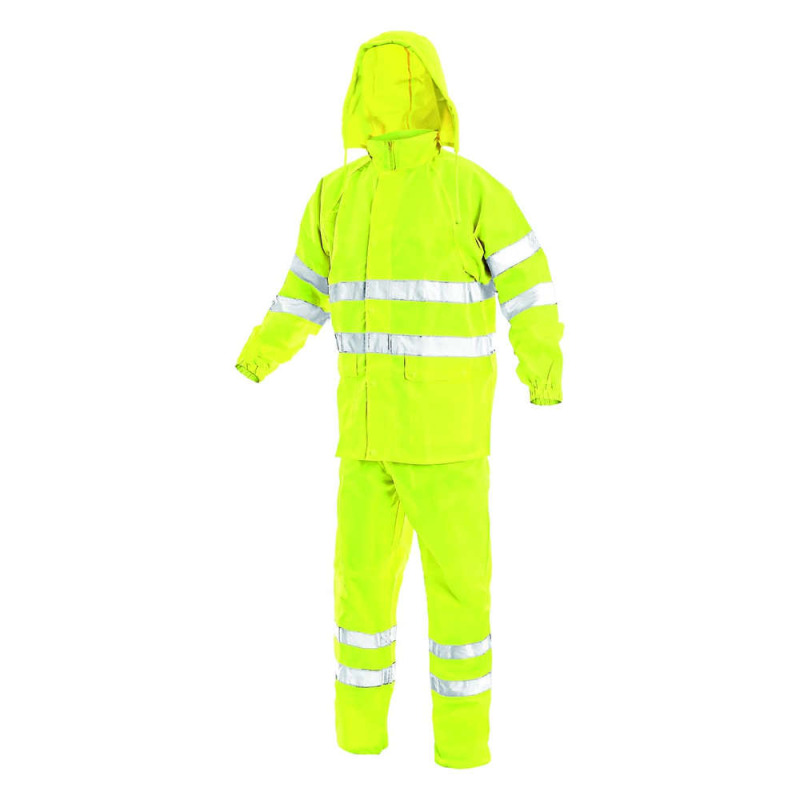Výstražný oblek do deště York žlutý, 3XL