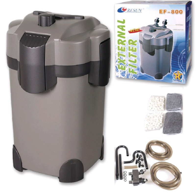 Akvaristika - vnější filtr RESUN EF-800, 18W, 800l/hod.