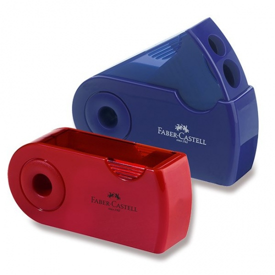 Dvojité ořezávátko Faber Castell Sleeve červené modré Faber-Castell