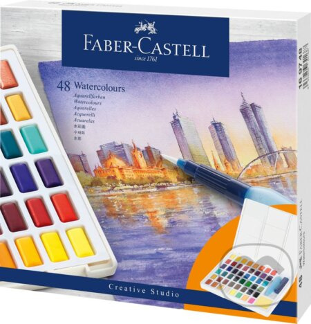 Vodové barvy Faber Castell s paletou 48 ks Faber-Castell