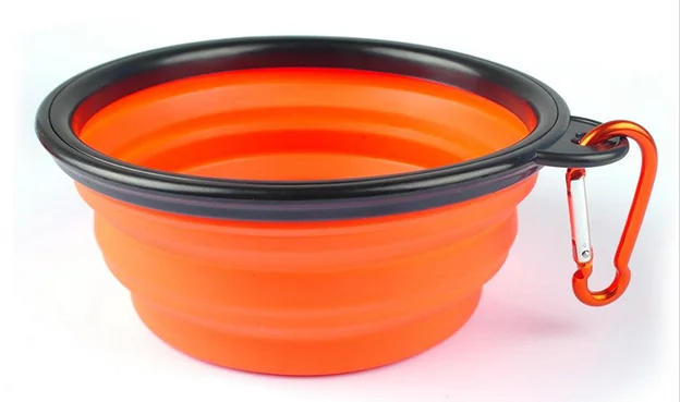 VERK Silikonová skládací miska pro psy - oranžová