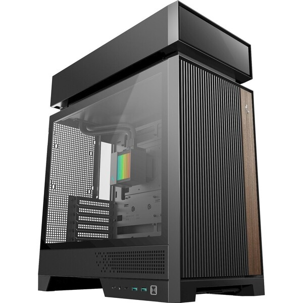DEEPCOOL Case CL6600, ATX, Průhledná bočnice, vodní chlazení, černá (R-CL6600-BKNNA0-G-1) Černá