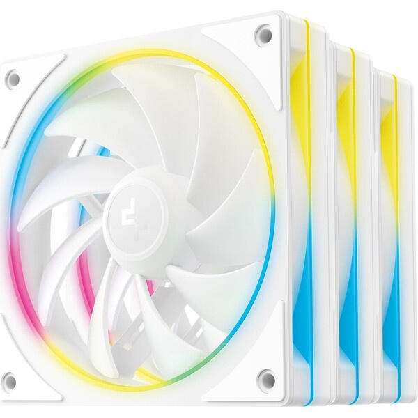 DEEPCOOL Ventilátor FD12 SE WH 3v1, 3x 120mm, ARGB, bílá (R-FL12SE-WHAPN3-G) Bílá