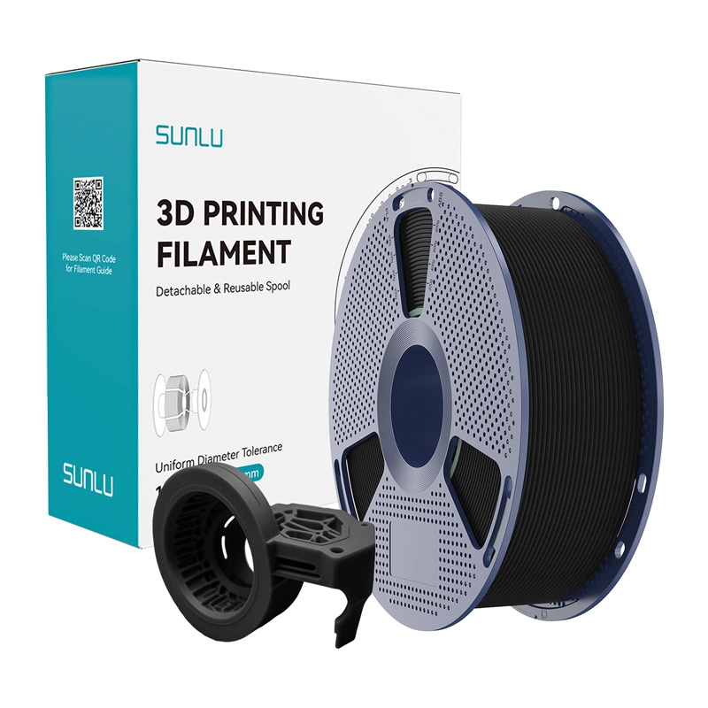 Vysokorychlostní matný filament Sunlu PETG – černý