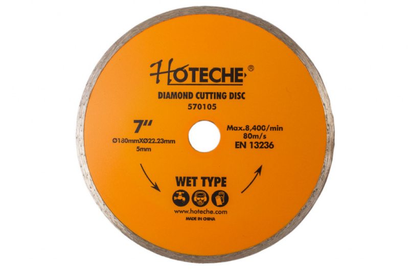 Diamantový řezný kotouč 180 mm, WET TYPE - HT570105