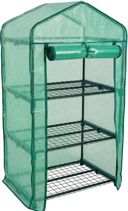 Zahradní fóliový skleník, 3patrový, 680 x 490 x 1280 mm