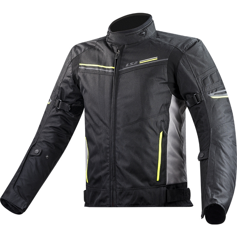 Pánská moto bunda LS2 Shadow Man Black Titan černo-šedá 4XL
