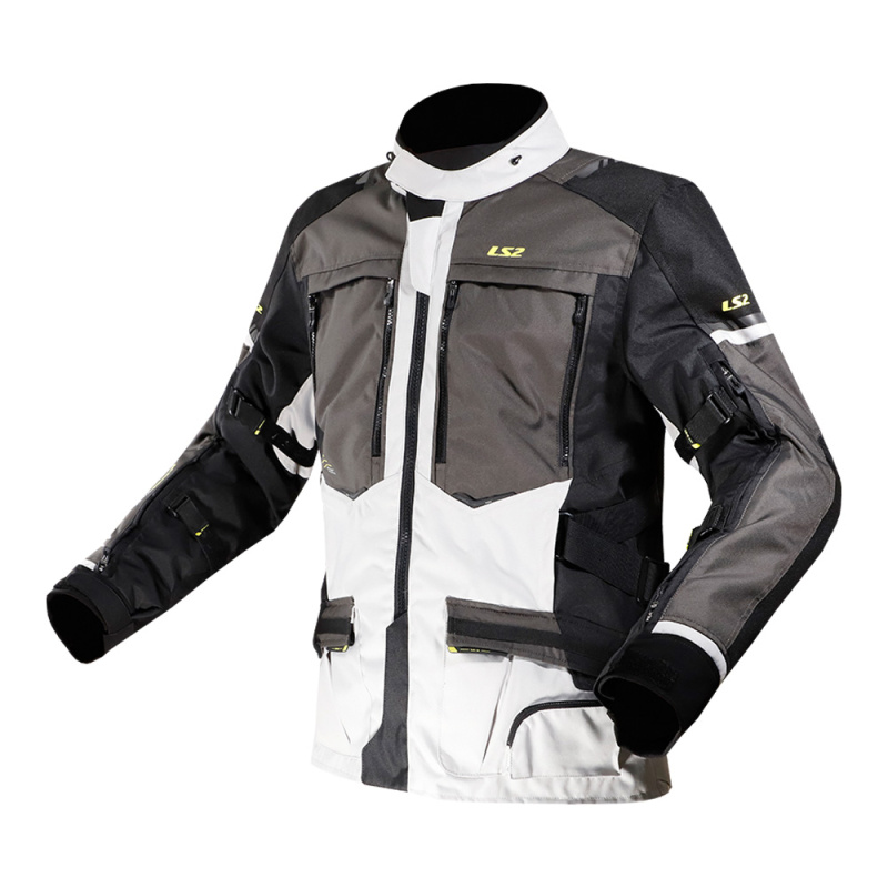 Pánská moto bunda LS2 Norway Black Grey Yellow černá/šedá/žlutá XL