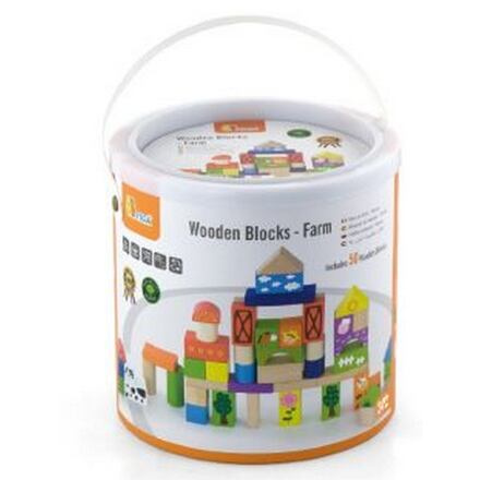 Viga kostky Viga Farma 50 dílů Multicolor