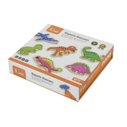 Viga dřevěné magnety 20 ks dinosauři