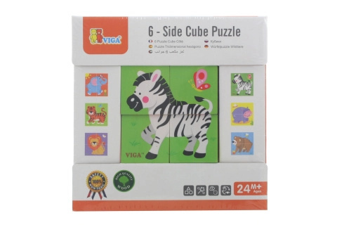 Viga obrázkové kostky Zoo 4 kostky