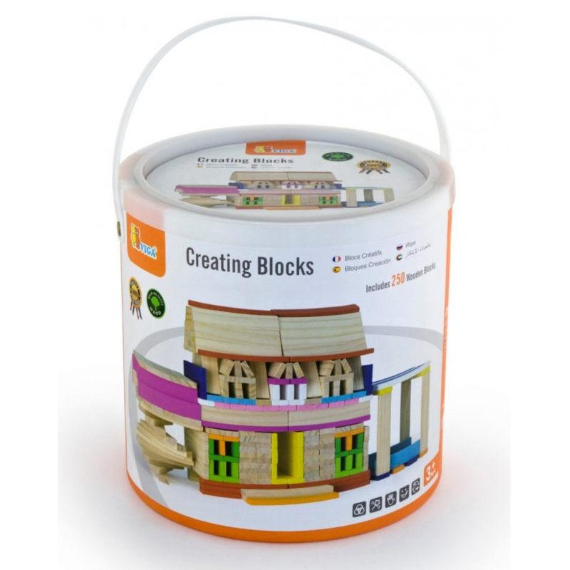 Viga Dřevěná stavebnice 250 kostek