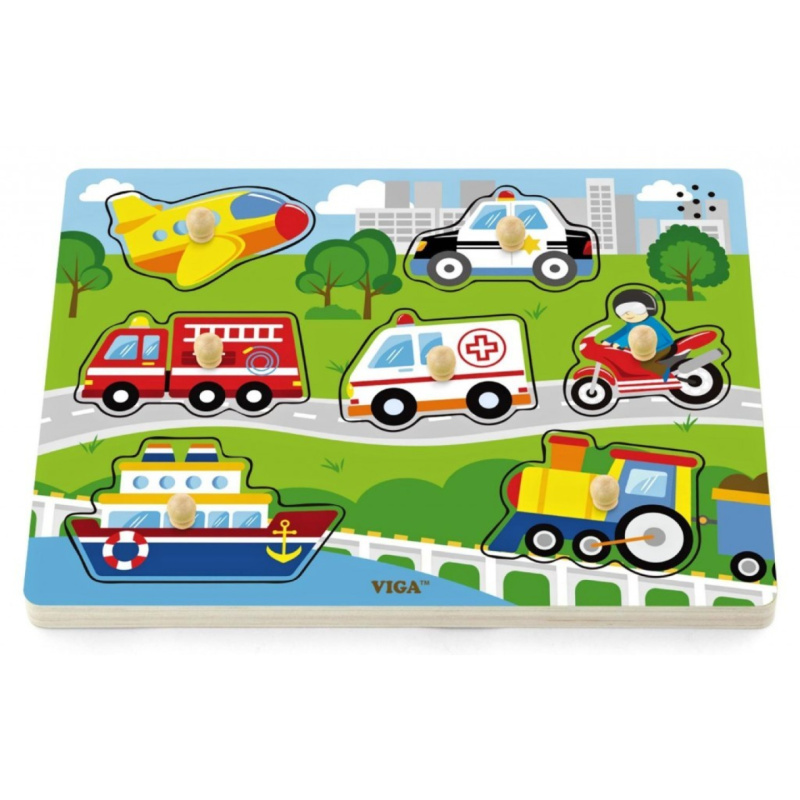 Dřevěná vkládačka doprava - zvuková