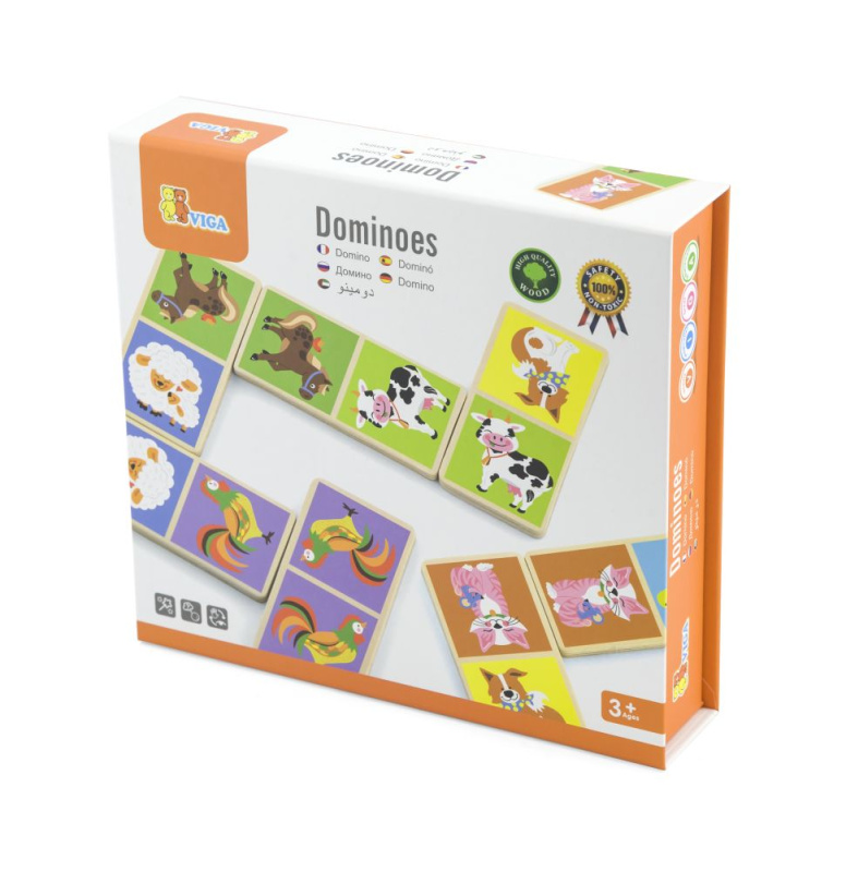 Viga Dřevěné domino Domácí zvířátka