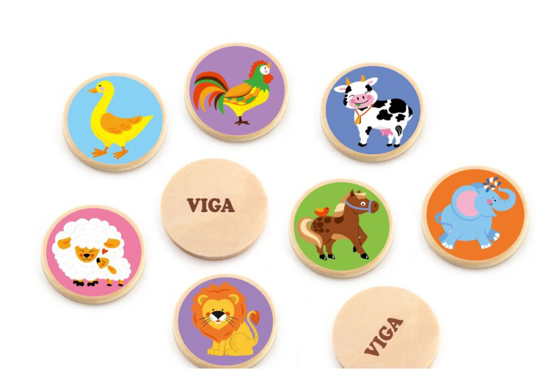 Dřevěné pexeso zvířátka - 32 dílků