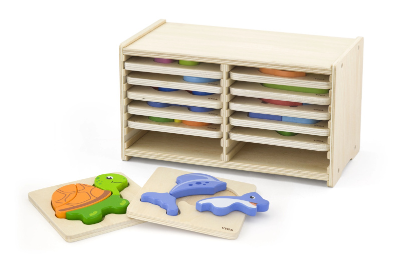Viga dřevěné puzzle 12 desek