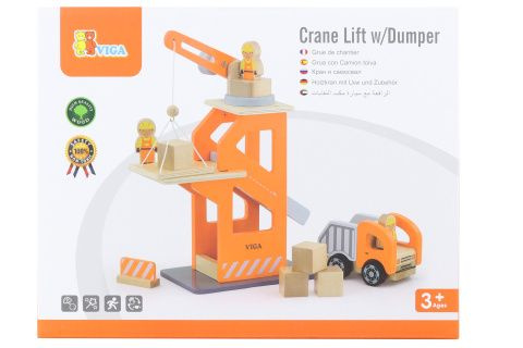 Lamps Dřevěný jeřáb s výtahem