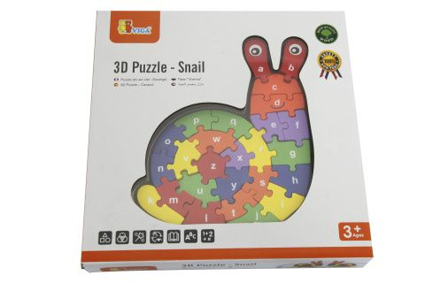 Viga puzzle Šnek s abecedou