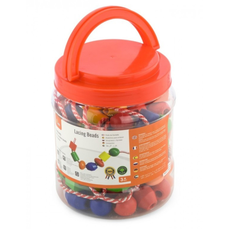 Lamps Navlékání dřevěných korálků extra velké