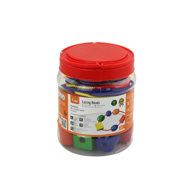Viga Navlékání dřevěných korálků - extra velké