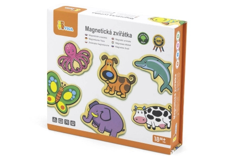 Viga Dřevěné magnety 20 ks - zvířátka