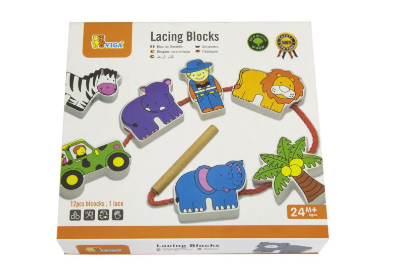 Viga Dřevěné navlékání safari