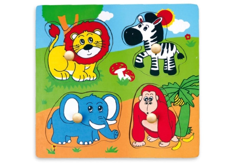 Viga puzzle s úchyty ZOO
