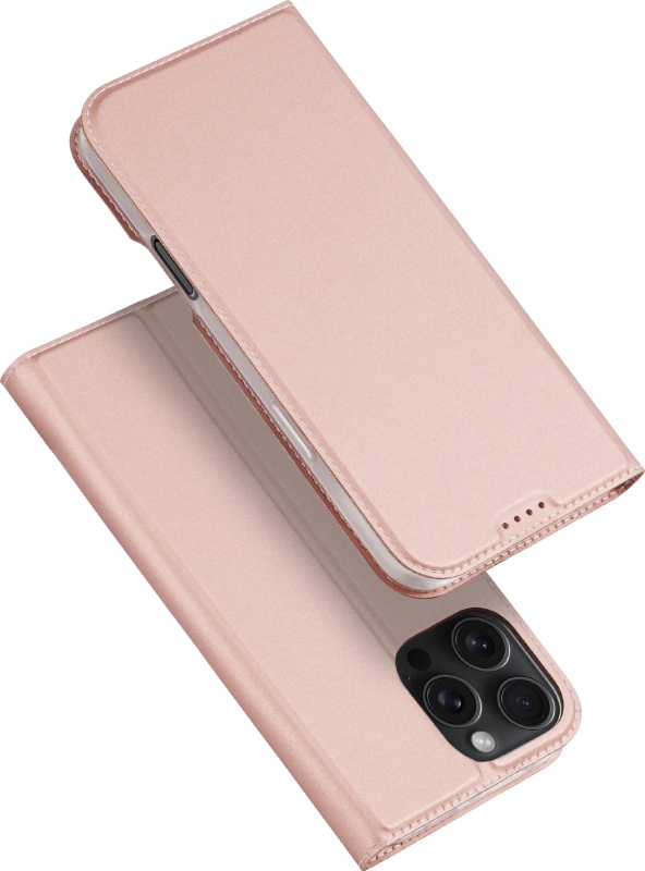 DuxDucis Knížkové pouzdro na iPhone 16 Pro - DuxDucis, SkinPro Rose