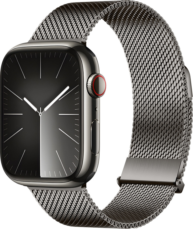 DuxDucis Řemínek na Apple Watch 44mm / 45mm / 46mm / 49mm - DuxDucis, Milanese Pro Graphite