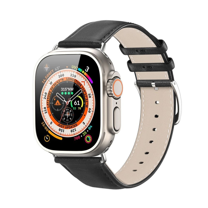 DUX DUCIS YS - Kožený řemínek Apple Watch 38/40/41mm černý
