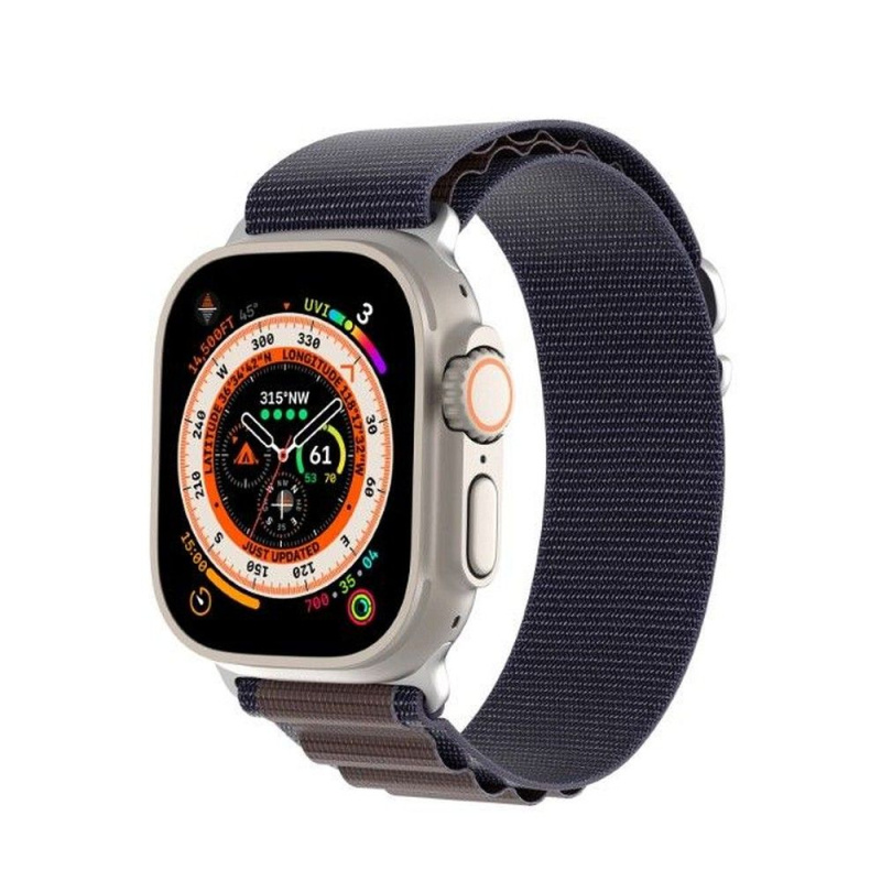 OEM DUX DUCIS GS - Nylonový řemínek Apple Watch 42/44/45/49mm indigo