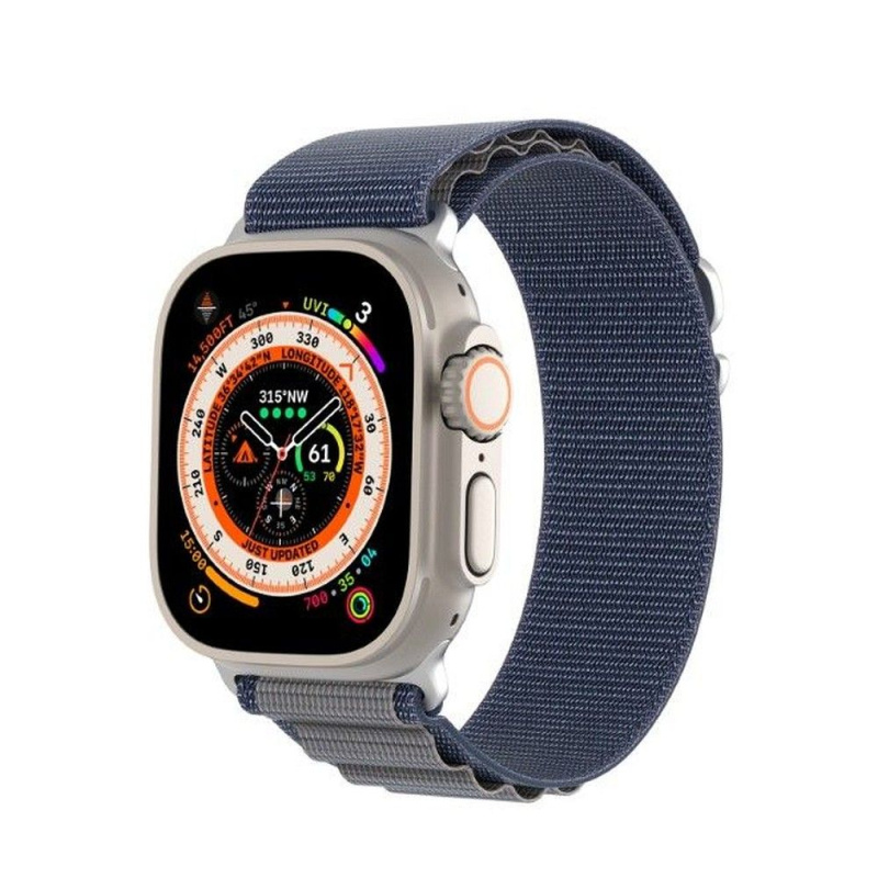 DUX DUCIS GS - Nylonový řemínek Apple Watch 42/44/45/49mm modrý