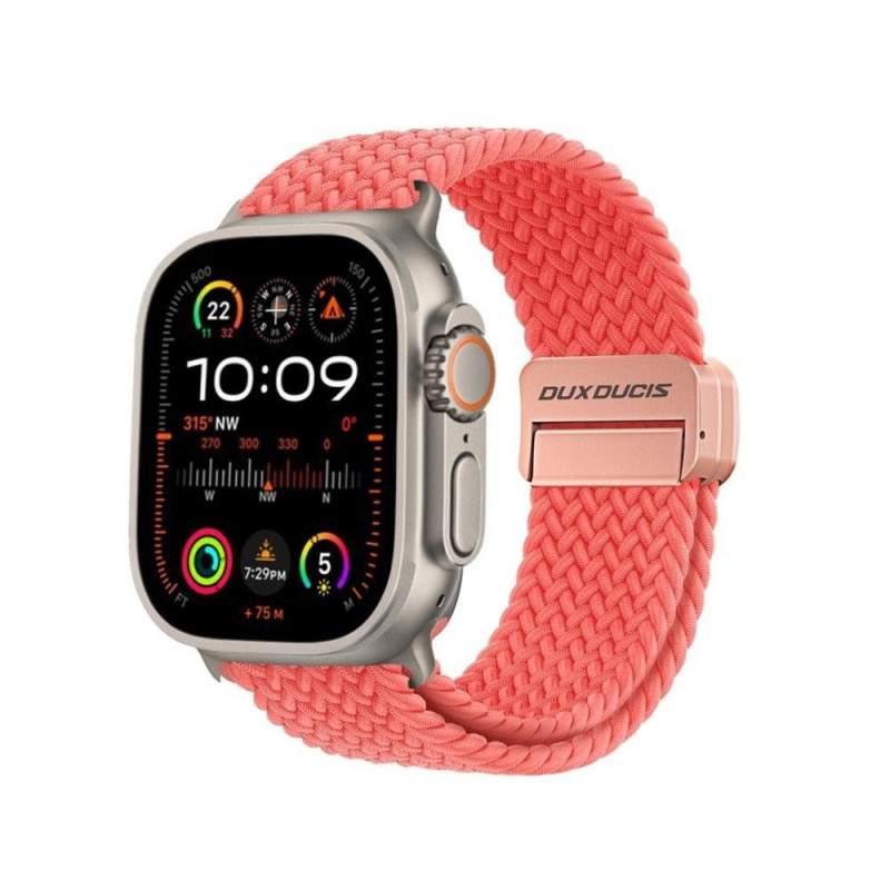 DUX DUCIS Mixture Pro - Pletený řemínek Apple Watch 38/40/41mm guava