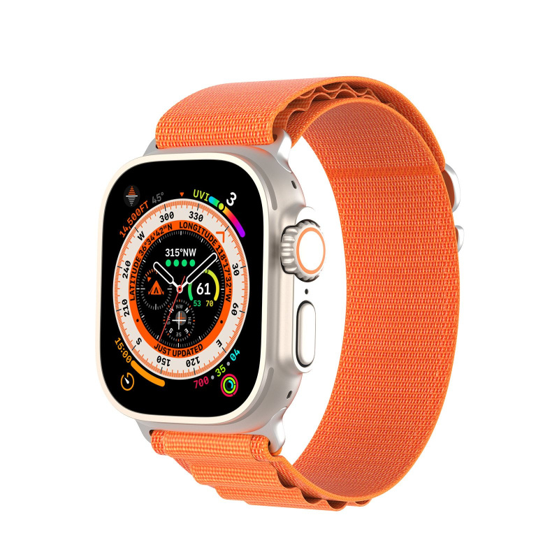 DUX DUCIS GS - Nylonový řemínek Apple Watch 42/44/45/49mm oranžový