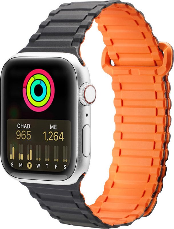 DuxDucis Řemínek pro Apple Watch 38mm / 40mm / 41mm / 42mm - DuxDucis, Armor Black/Orange