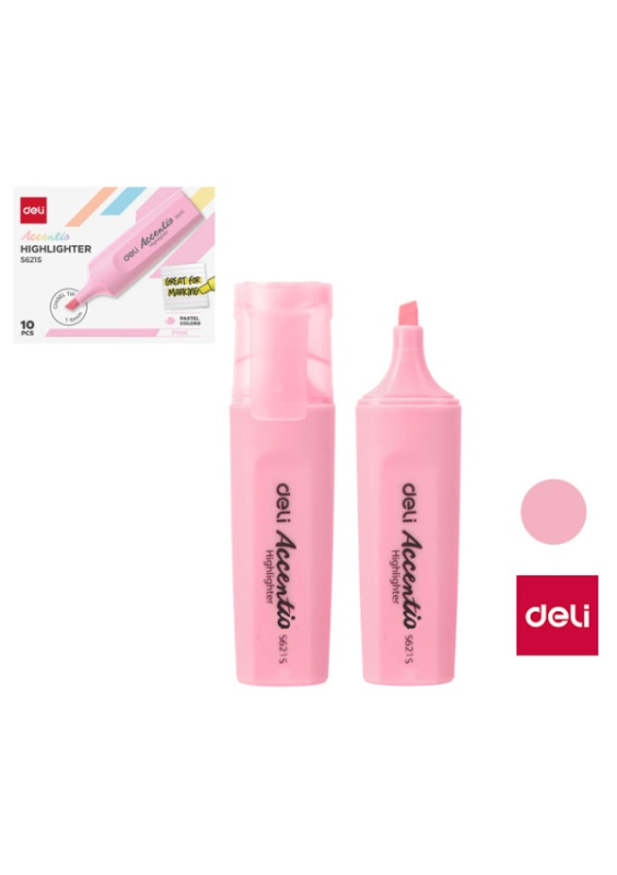 Zvýrazňovač DELI ES621S pastel růžový DELI GROUP CO., LTD.