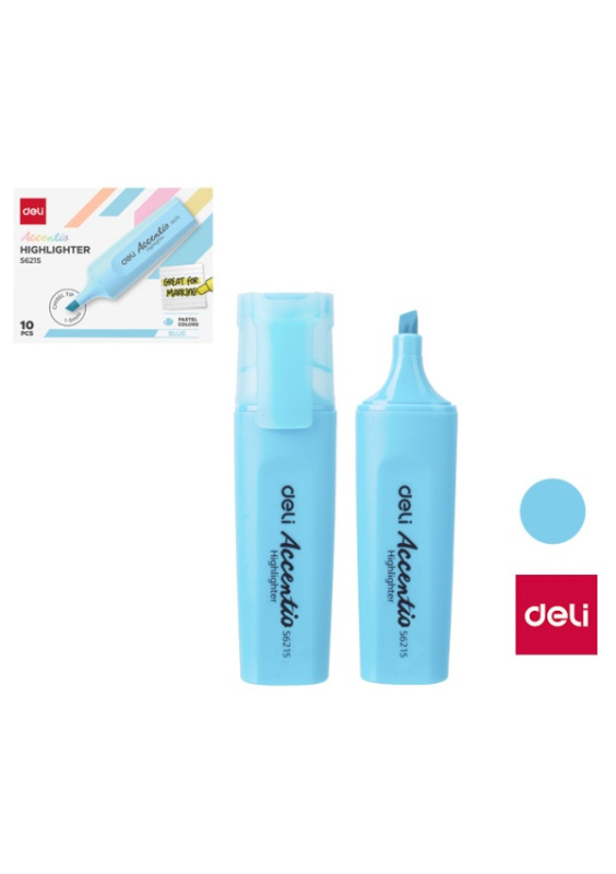 Zvýrazňovač DELI ES621S pastel modrý DELI GROUP CO., LTD.