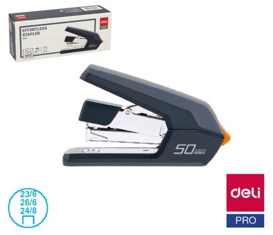 Sešívačka BEZ NÁMAHY DELI E0371 černá DELI