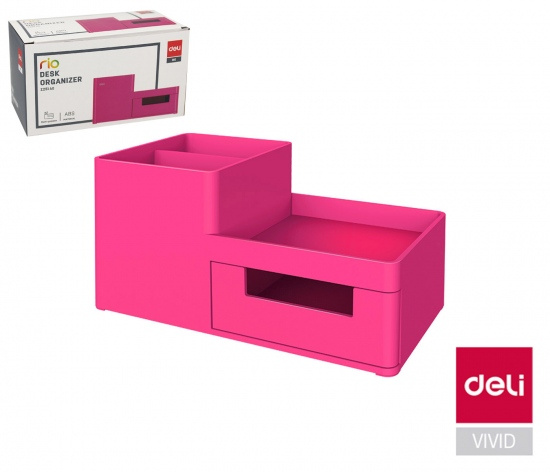 Stojánek plastový DELI EZ25140 růžový DELI