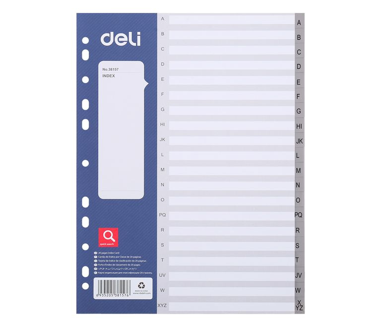Rozdělovač abecední A4, 20l DELI E38157 DELI GROUP CO., LTD.