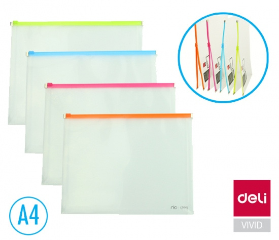 Obal spisový se zipem FASHION A4 DELI E38975 DELI