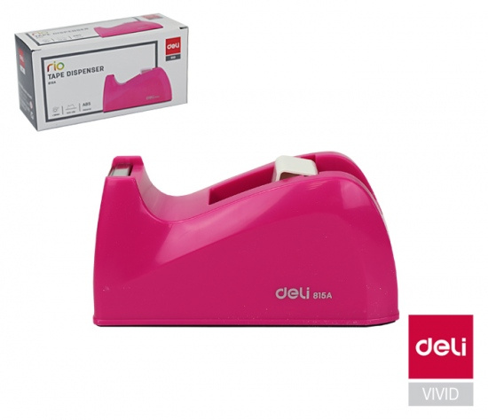 Odvíječ lepící pásky stolní DELI do 24mm E815A růžový DELI