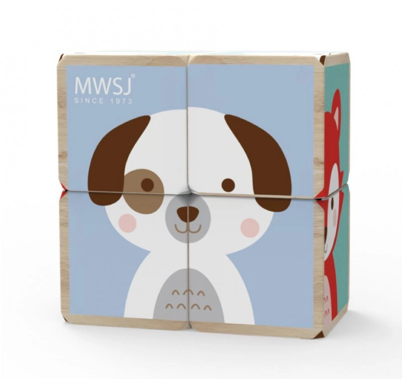 iWood kostky zvířata pastelové barvy