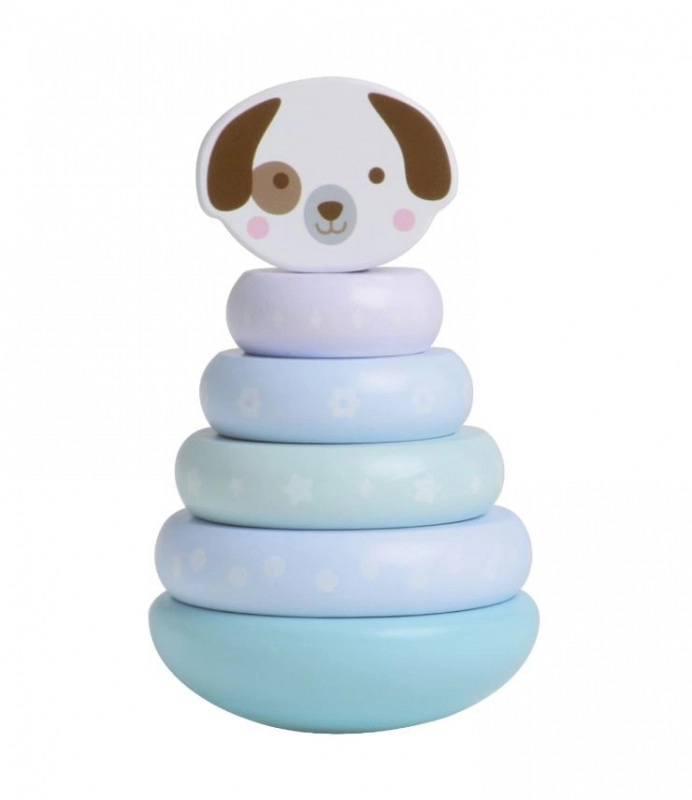 iWood kroužky na kuželu pastelový pejsek