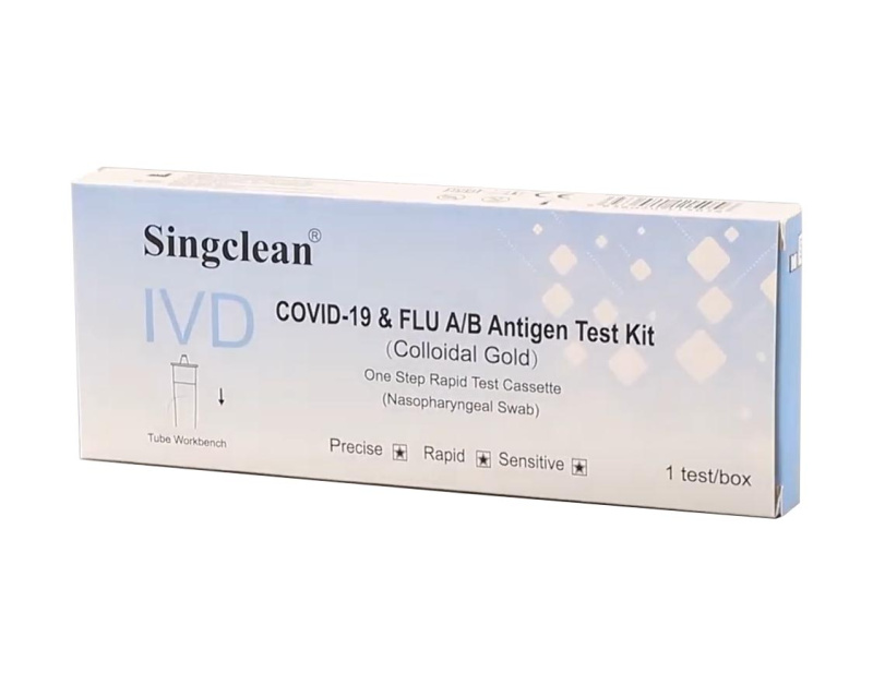 Singclean® 1x Singclean 3v1 Chřipka A/B/SARS-CoV-2 výtěrový test