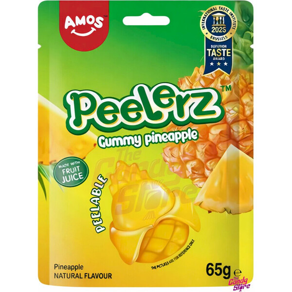 Želé bonbony Amos Peelerz - Ananas 65 g Žlutá