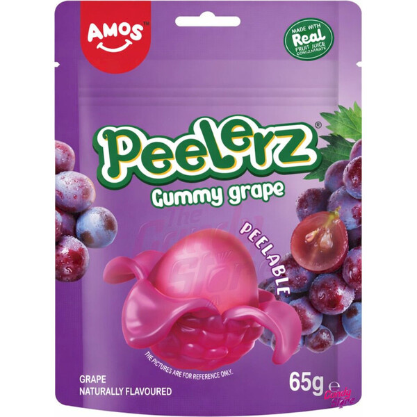 Želé bonbony Amos Peelerz - Hroznové víno 65 g Fialová