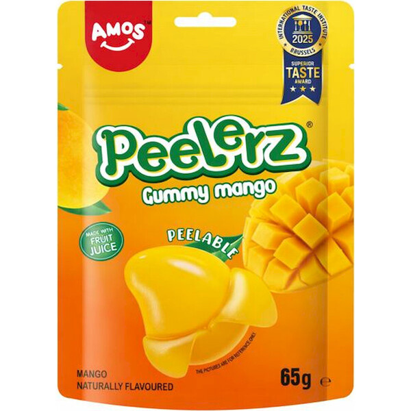 Želé bonbony Amos Peelerz - Mango 65 g Žlutá
