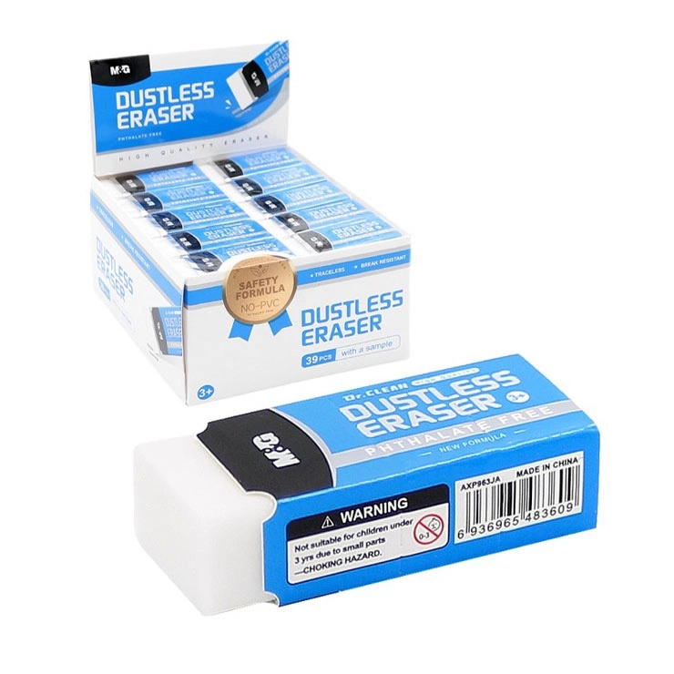 bezprašná guma m&g bílá