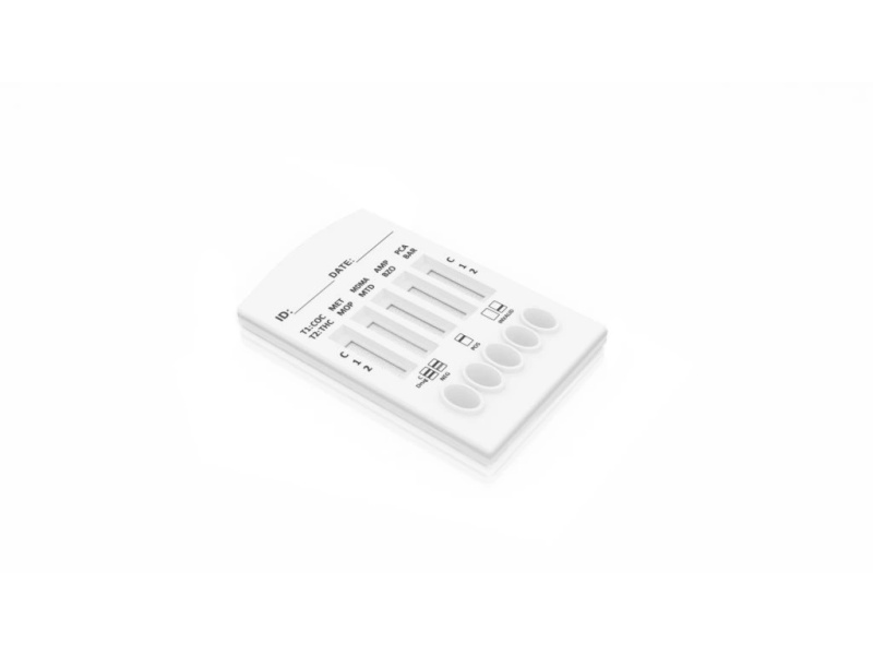 1x/100x ALLTEST MultiDrug test 10 druhů drog ze slin (OPI, MET, COC, AMP, PCR, MDMA, K2, BAR, TML, THC) Počet kusů: 1